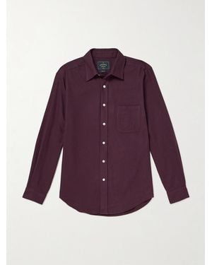 Portuguese Flannel Teca Cotton Shirt - Purple