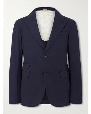 Massimo Alba Catch2 Cotton Suit Jacket - Blue