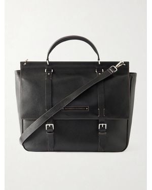 Brunello Cucinelli Full-grain Leather Weekend Bag - Black