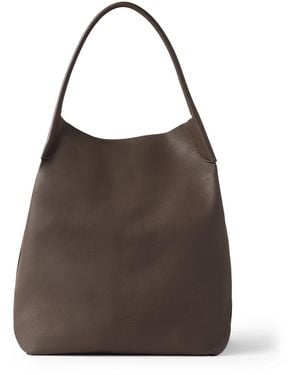 Loro Piana Bale Extra-Large Full-Grain Leather Tote Bag - Brown