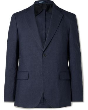 MR P. Slim-Fit Linen Suit Jacket - Blue