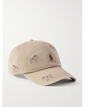 Polo Ralph Lauren Logo-Embroidered Cotton-Twill Baseball Cap - Natural