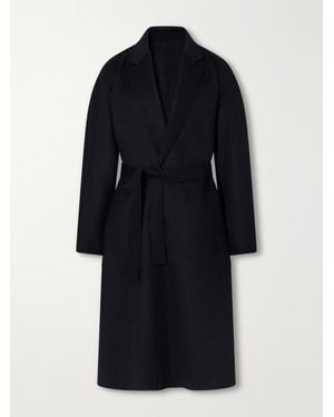 Ssstein Reversible Belted Wool-Blend Coat - Blue