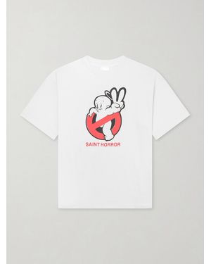 SAINT Mxxxxxx Saint Horror Printed Cotton-jersey T-shirt - White