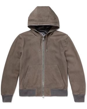 MR P. Suede Hoodie - Gray