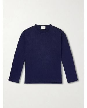 The Elder Statesman Nora Lite Sycamore Cotton Jumper - Blue