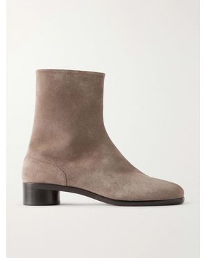 Maison Margiela Tabi Split-Toe Suede Boots - Natural