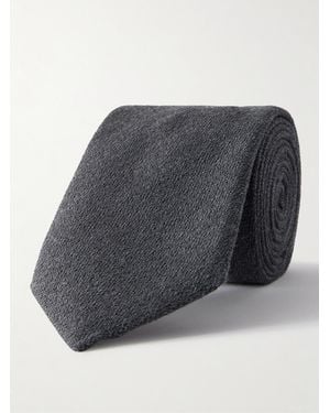 Canali 8Cm Wool And Silk-Blend Tie - Grey