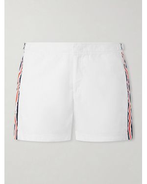 Orlebar Brown Setter Straight-Leg Short-Length Striped Swim Shorts - White