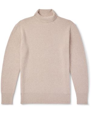 Miles Leon Cotton, Alpaca And Merino Wool-blend Sweater in Natural 