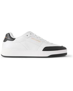 Saint Laurent Sl/61 Two-Tone Leather Sneakers - White