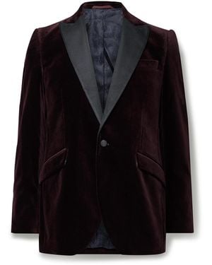 Favourbrook Faille-Trimmed Cotton-Velvet Tuxedo Jacket - Black