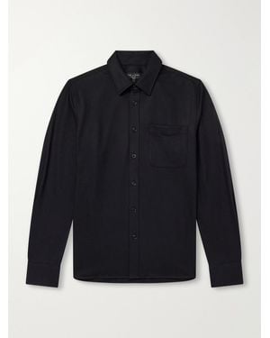 Rag & Bone Wool-Blend Flannel Overshirt - Blue