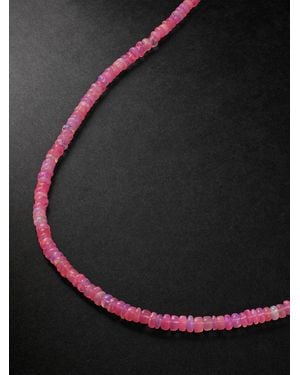 JIA JIA Mini Gold Opal Beaded Necklace - Black