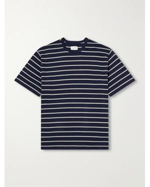 Aimé Leon Dore Striped Cotton-Jersey T-Shirt - Blue