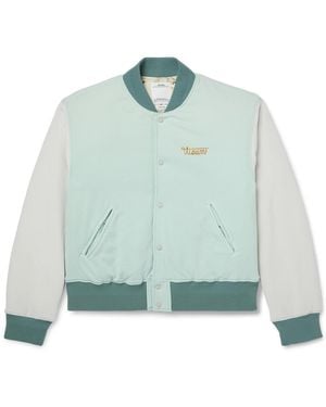Visvim Varsity Era Embroidered Padded Cotton Down Jacket - Blue