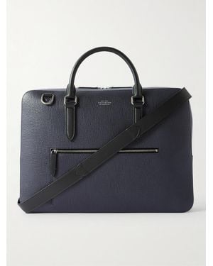Smythson Ludlow Full-Grain Leather Briefcase - Black