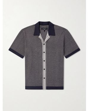 Rag & Bone Camp-Collar Cotton-Blend Shirt - Gray