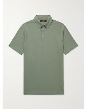 Slowear Incotex Zanone Slim-fit Icecotton Polo Shirt - Green