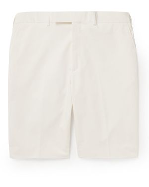 Kingsman Slim-Fit Straight-Leg Cotton-Blend Twill Shorts - White
