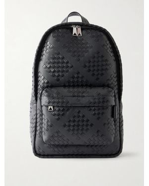 Bottega Veneta Diamonds Dover Classic Intrecciato Leather Backpack - Nero