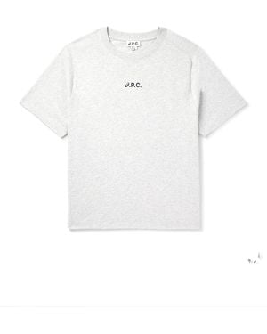A.P.C. Asics Interaction Logo-print Organic Cotton-jersey T-shirt - White