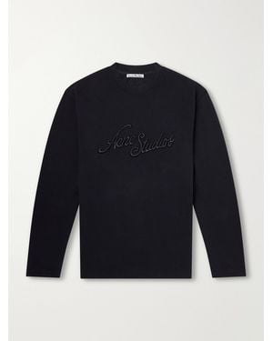 Acne Studios Logo-print Cotton-jersey T-shirt - Blue