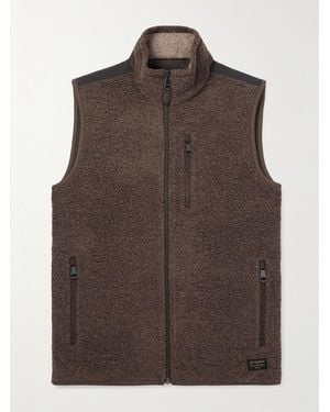 James Purdey & Sons Shell-trimmed Bouclé Gilet - Brown