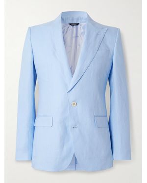Dolce & Gabbana Linen Suit Jacket - Blue