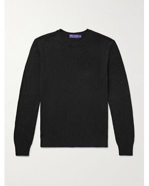 Ralph Lauren Silk And Linen-Blend Jumper - Black