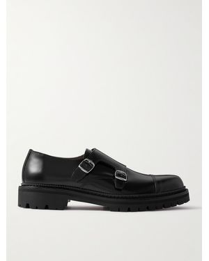 MR P. Olie Leather Monk-Strap Shoes - Black