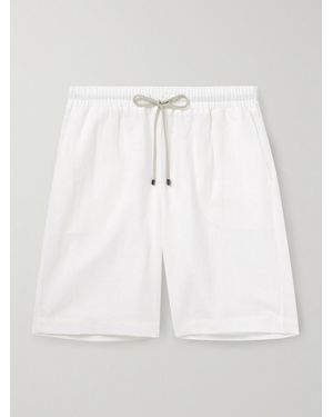 Zimmerli of Switzerland Straight-Leg Linen And Cotton-Blend Drawstring Shorts - White