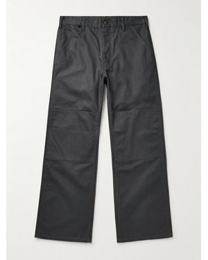 Acne Studios Palma Straight-Leg Pigment-Dyed Cotton-Canvas Trousers - Grey