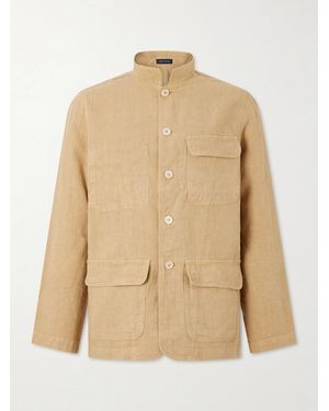 Drake's Linen-Canvas Jacket - Natural