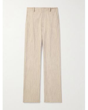 Bottega Veneta Straight-leg Woven Suit Trousers - Natural