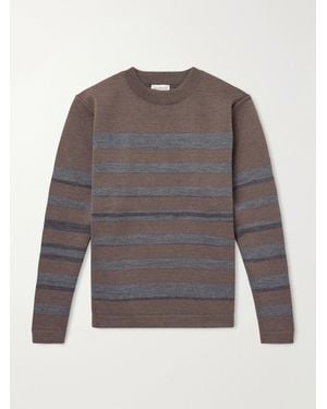 S.N.S. Herning Given Striped Wool Sweater - Gray