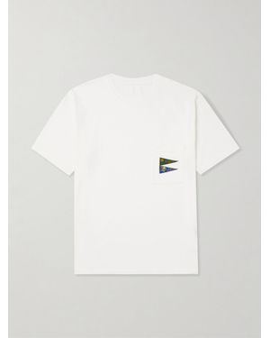 Kapital Logo-Appliquéd Cotton-Jersey T-Shirt - White