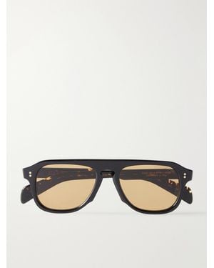 Cutler and Gross Gr14 Aviator-Style Acetate Sunglasses - Black
