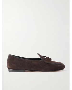 Rubinacci Marphy Tasselled Suede Loafers - Brown