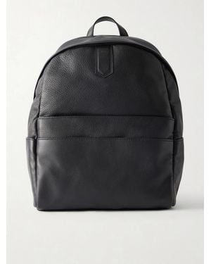 Canali Full-Grain Leather Tote Bag - Black