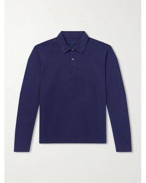 Hartford Cotton-Jersey Polo Shirt - Blue