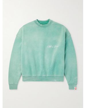 CHERRY LA Logo-print Cotton-jersey Sweatshirt - Green