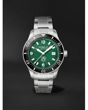 Montblanc 1858 Iced Sea Automatic Stainless Steel And Ceramic Watch, Ref. Mb130810 - Black
