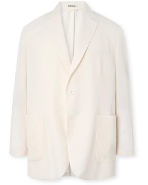 AURALEE Oversized Cotton And Wool-Blend Gabardine Blazer - White