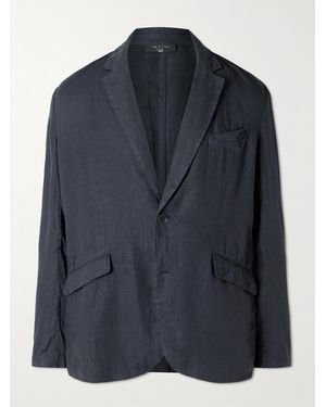 Rag & Bone Butler Linen Blazer - Blue