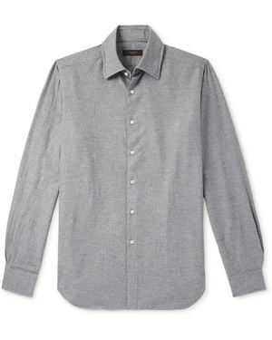 Incotex Glanshirt Cotton-flannel Shirt - Gray
