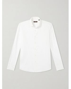 Slowear Slim-fit Cutaway-collar Cotton Oxford Shirt - White