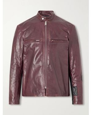 Enfants Riches Deprimes Side B Leather Jacket - Purple