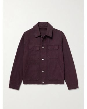 MR P. Organic Cotton-Canvas Chore Jacket - Purple