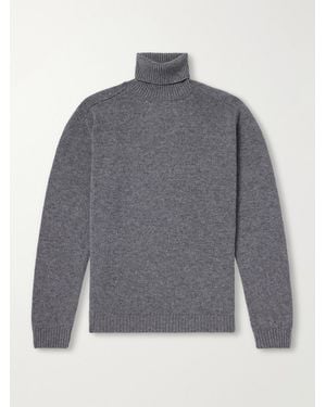 Boglioli Virgin Wool and Cashmere-Blend Rollneck Sweater - Grau
